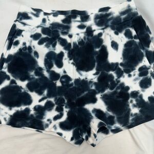 525 Women's Tie-Dye High-Waist Shorts - Black & White S NWTS